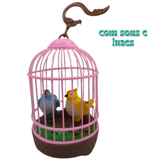 Brinquedo Passarinho Na Gaiola Musical Com Sensores Interativos