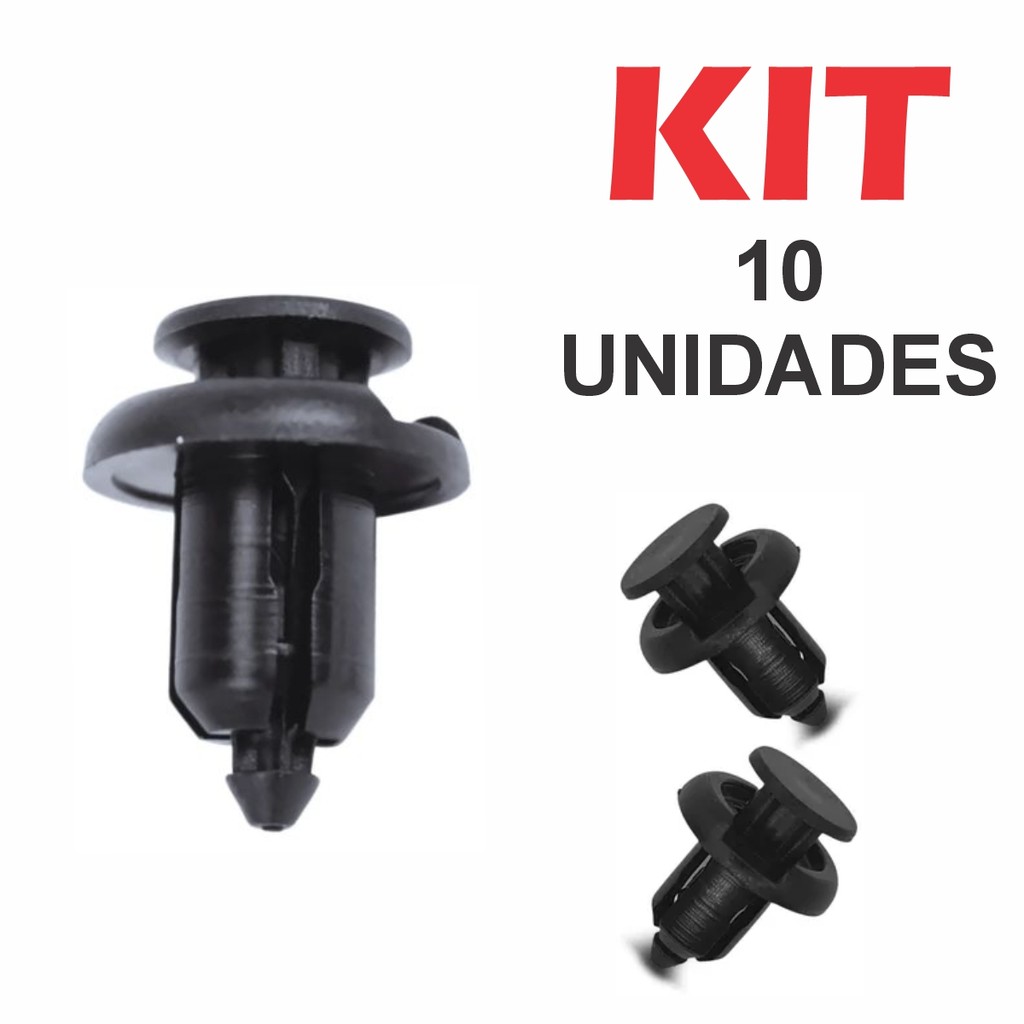 Kit 10 Grampo Presilha Para-choque Honda Todos Civic City Fit CRV