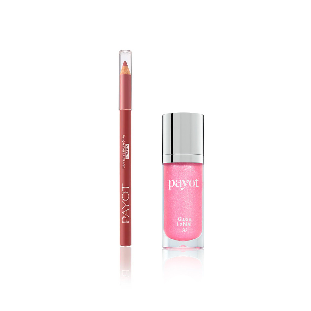 Kit Labial Chérie Payot 6 - Gloss Algodão Doce 20 + Lápis Hibisco
