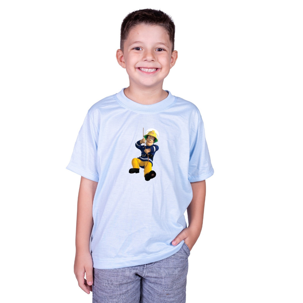 Camiseta Roupa Infantil Profissão Bombeiro Heróis da Vida