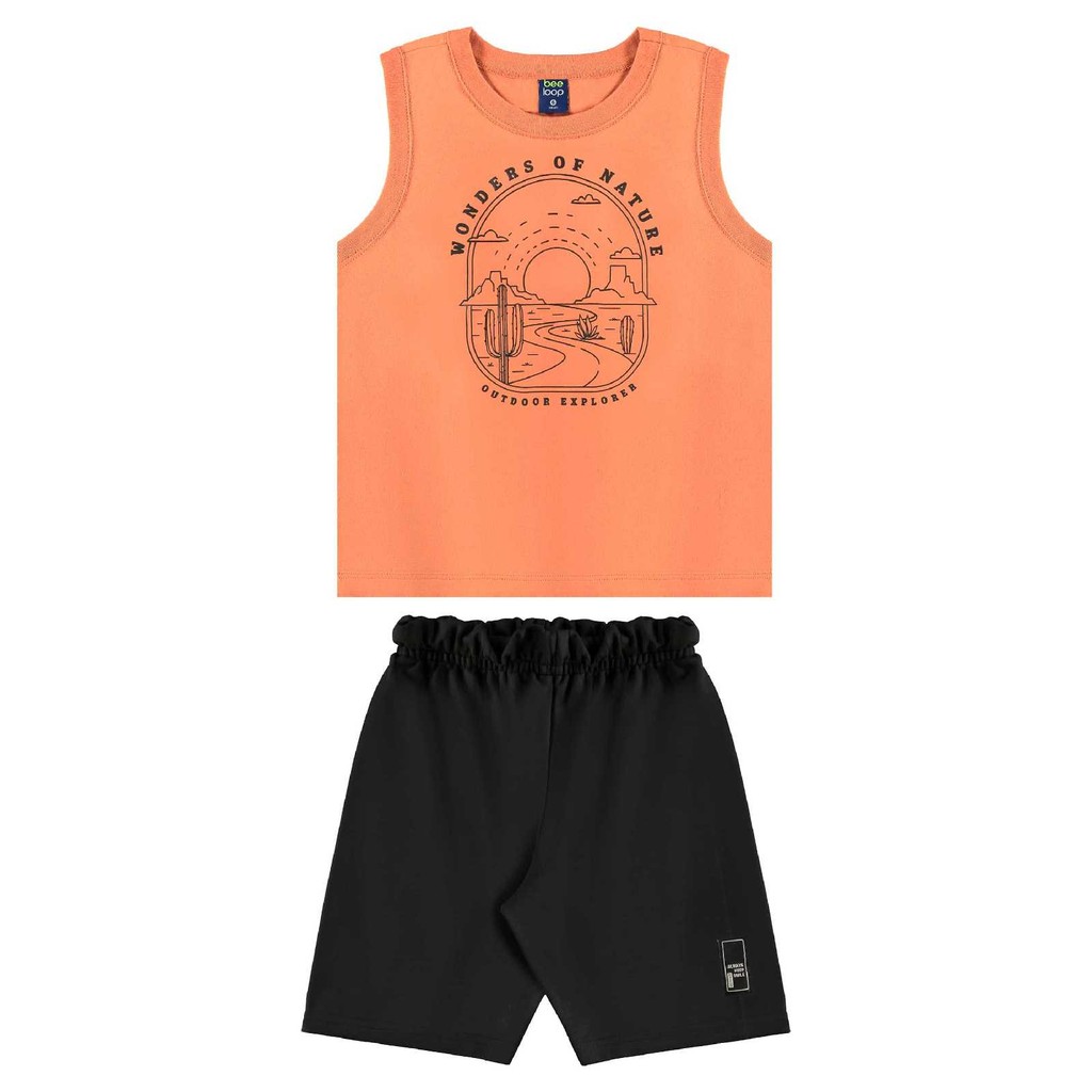 Conjunto Regata e Bermuda Menino Bee Loop