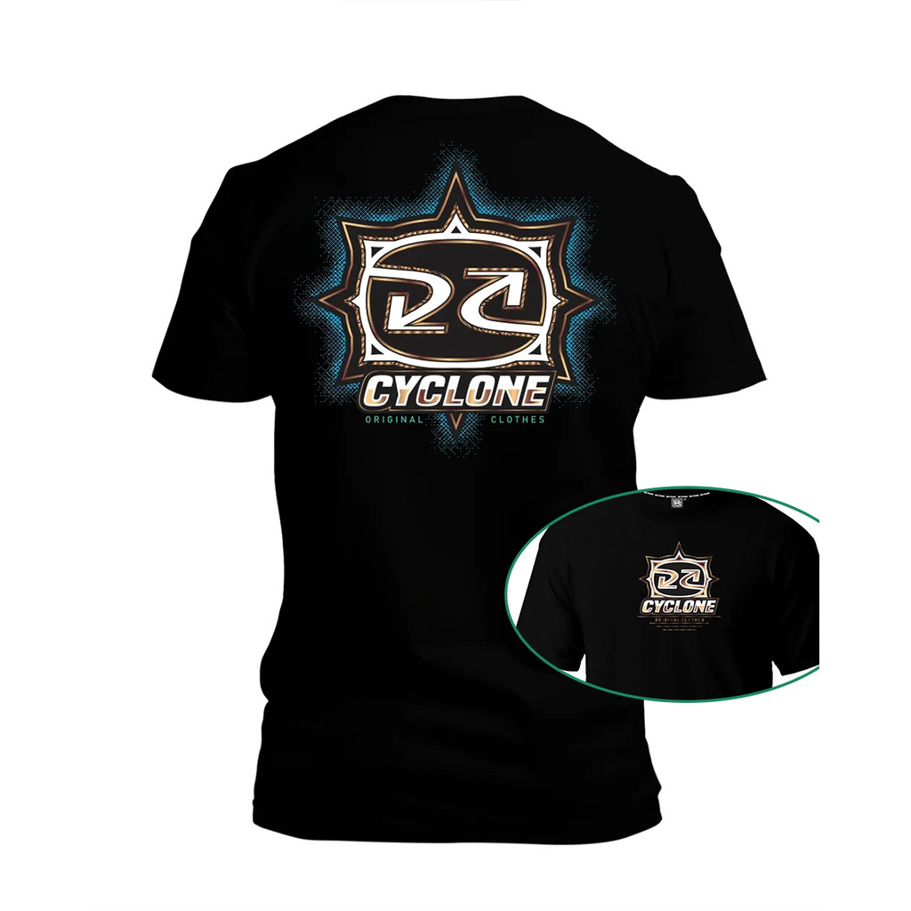 Camiseta Unissex De Algodão Com Estampa De Leão E As Palavras "Cyclone" E "Rasta Edition" Estampadas
