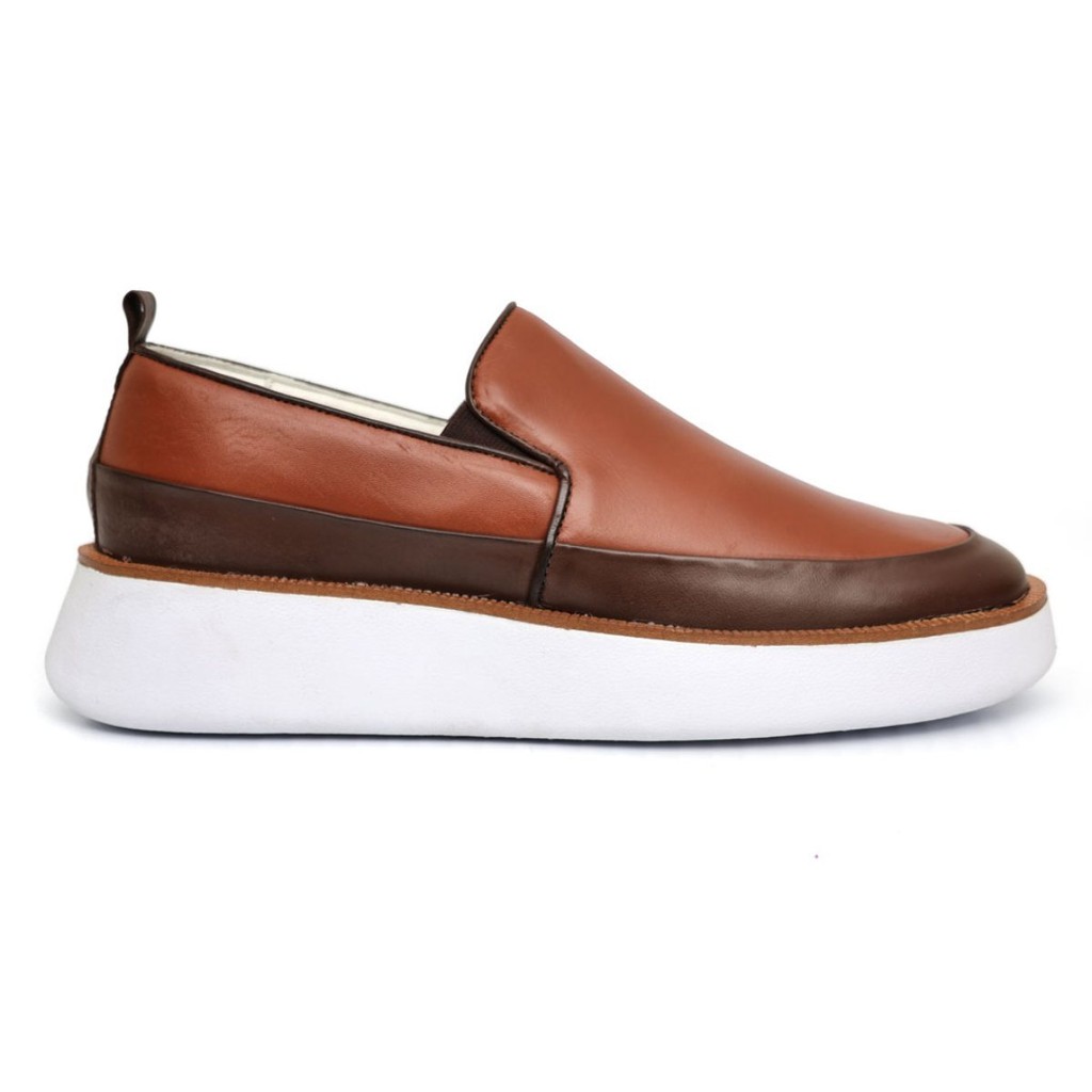 Sapato Mocassim Masculino Casual em Couro Solado Elevado