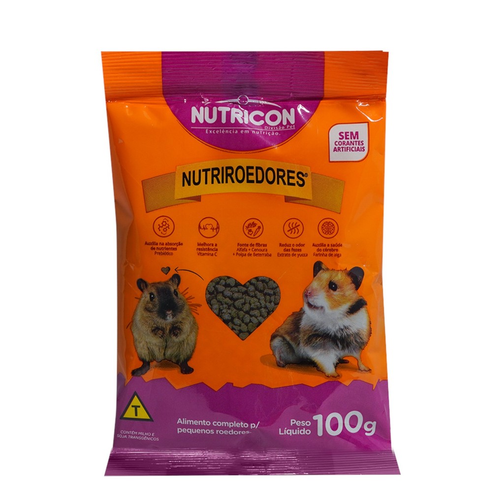 Ração Para Hamster E Roedores Nutriroedores - Nutricon 100g