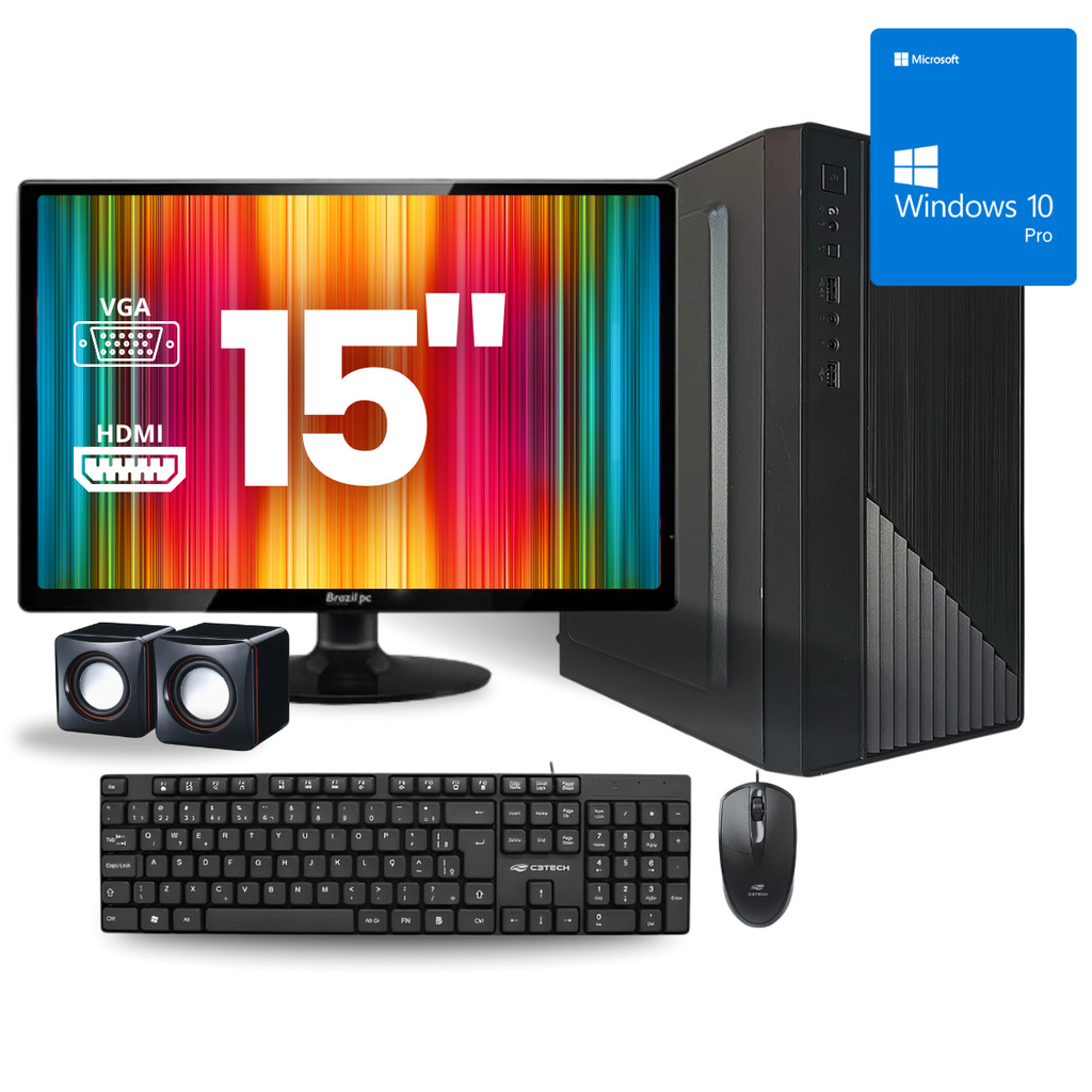 Computador Completo Intel Core I5 8 Gb Ram Ssd 120gb, Monitor Led 15.4