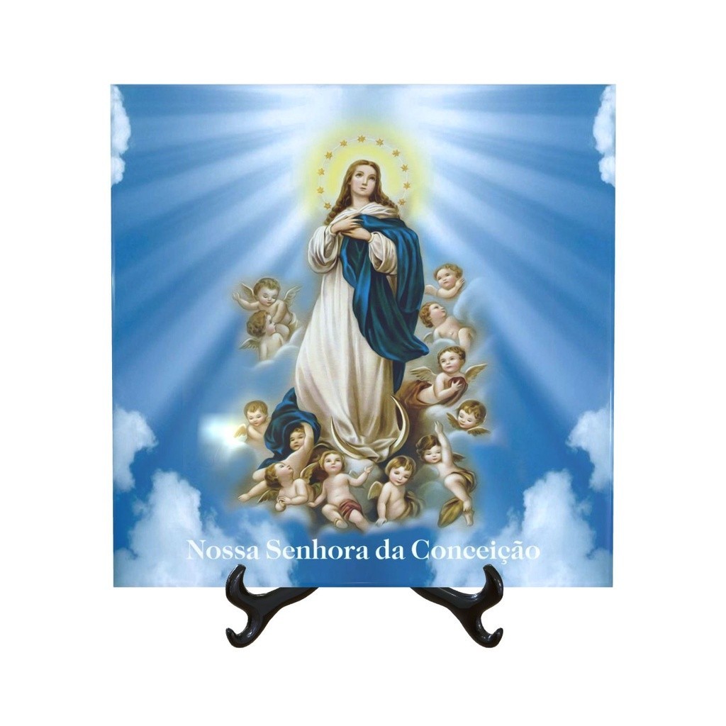 Quadro Azulejo Nossa Senhora da Conceição Diversos tamanhos decoração presente religioso católico