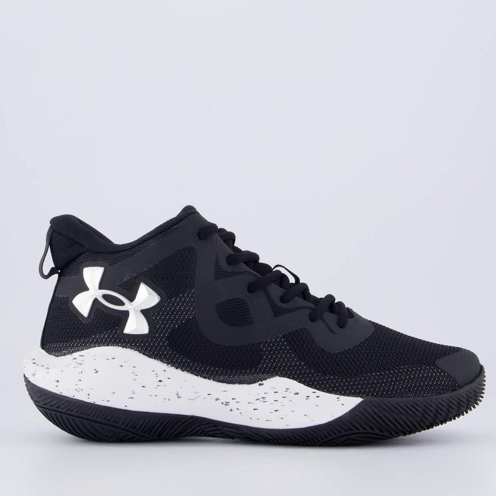 Tênis Under Armour Bankshot SE Preto e Branco em Oferta na Shopee