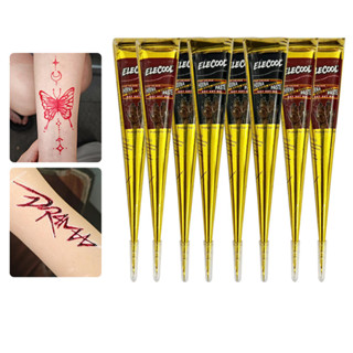 1PC Henna Tatuagem Pasta Preto Marrom Vermelho Cones Indiano Para Temporária Adesivo Pintura Corporal Arte Creme Cone em Oferta na Shopee