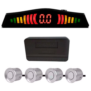 Sensor Estacionamento 4 Sensores Ré 22mm Display Led Cor Prata em Oferta na Shopee