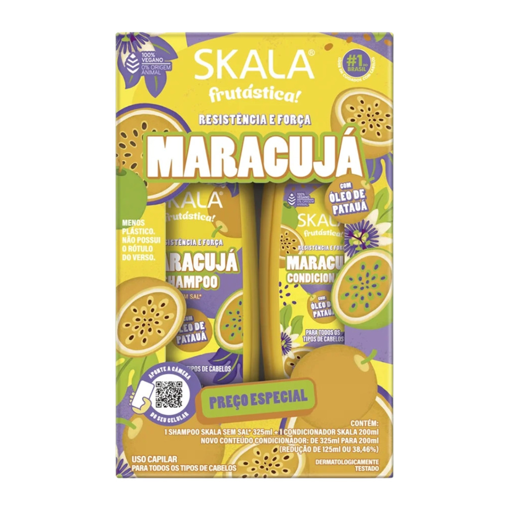 Kit Slala Shampoo 325 ml+condicionador 200ml Maracujá