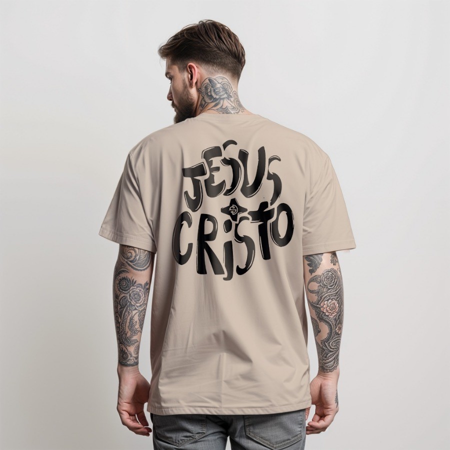 Camiseta Masculina Estampada Jesus Cristo Camisa 100% Algodão
