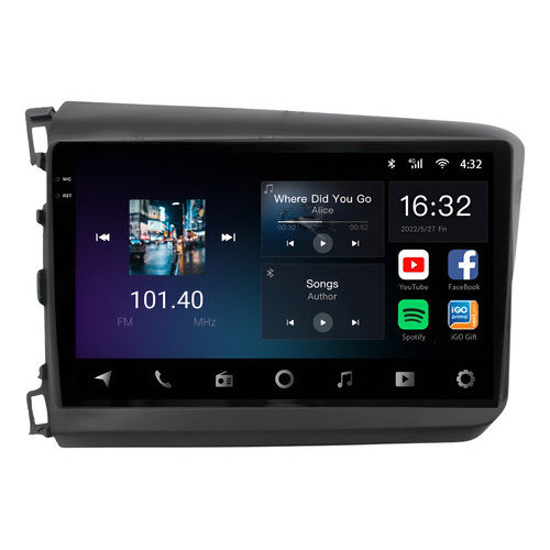 Multimídia Honda Civic G9 2012 A 2016 Aikon Core Blue Carplay Android Gps Bluetooth 9p