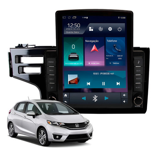 Multimídia Honda Fit 2015 A 2021 2+64gb Tesla Quadcore Carplay Android Gps Bluetooth 9.7p em Oferta na Shopee