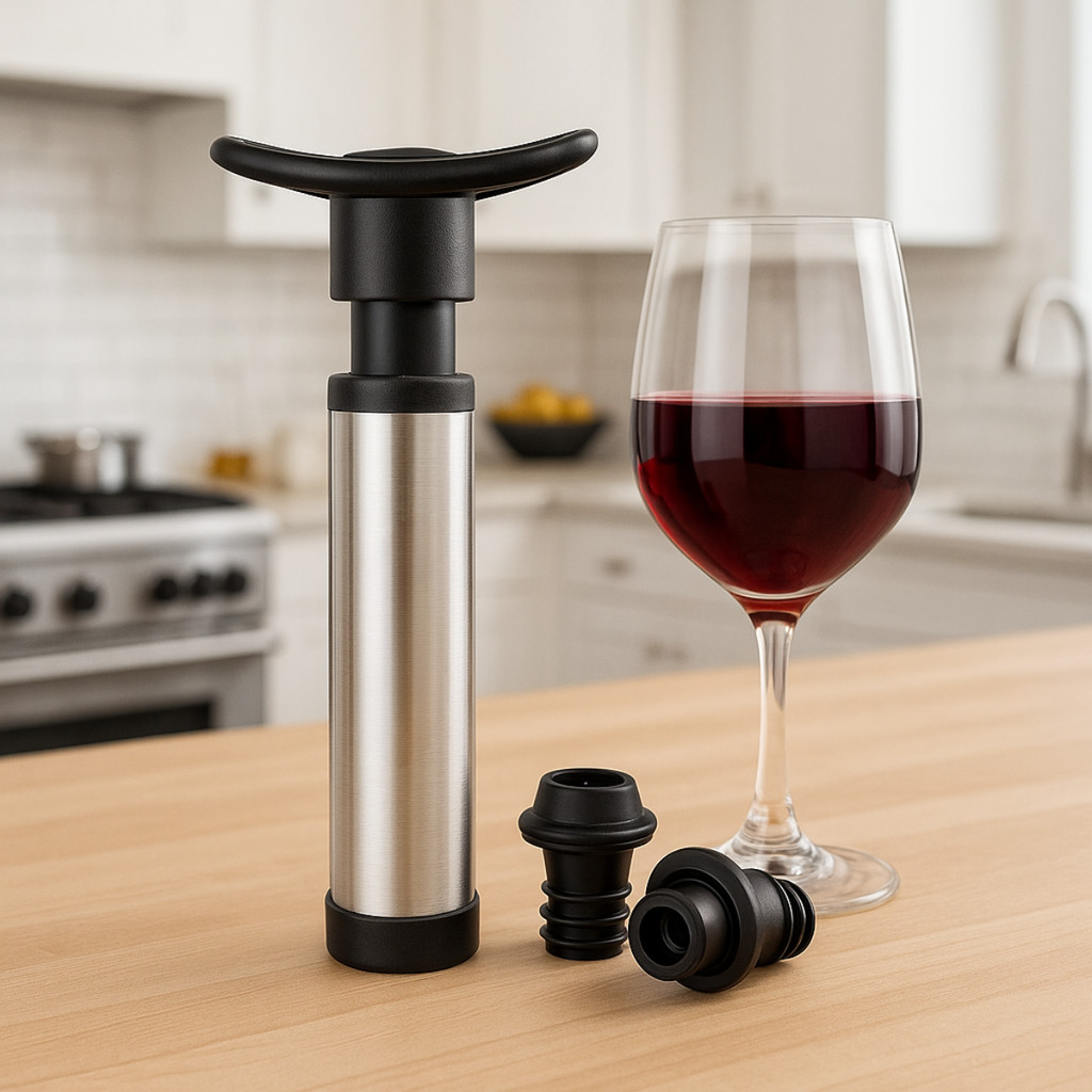 Bomba A Vácuo Que Tira O Ar Da Garrafa De Vinho Aberta Preserva Garrafa 2 Rolhas ALTA QUALIDADE