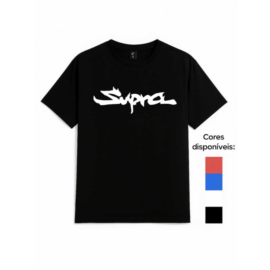 Camiseta Supra Gearhead Infantil Adulto Estilosa Estampada T shirt Algodão Unissex Masculina Casual Streetwear