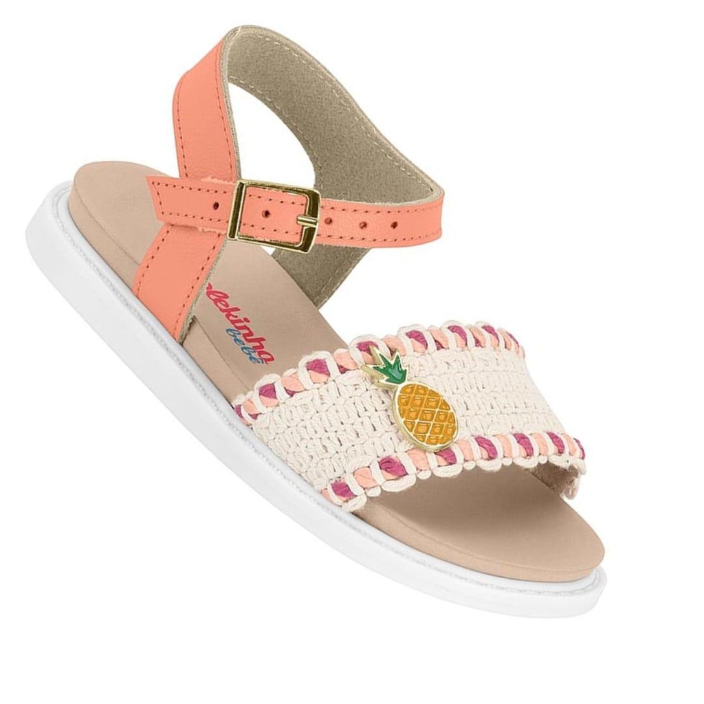 Sandalia Baby Infantil Menina Fivela Croche Molekinha Orifinal 2714240