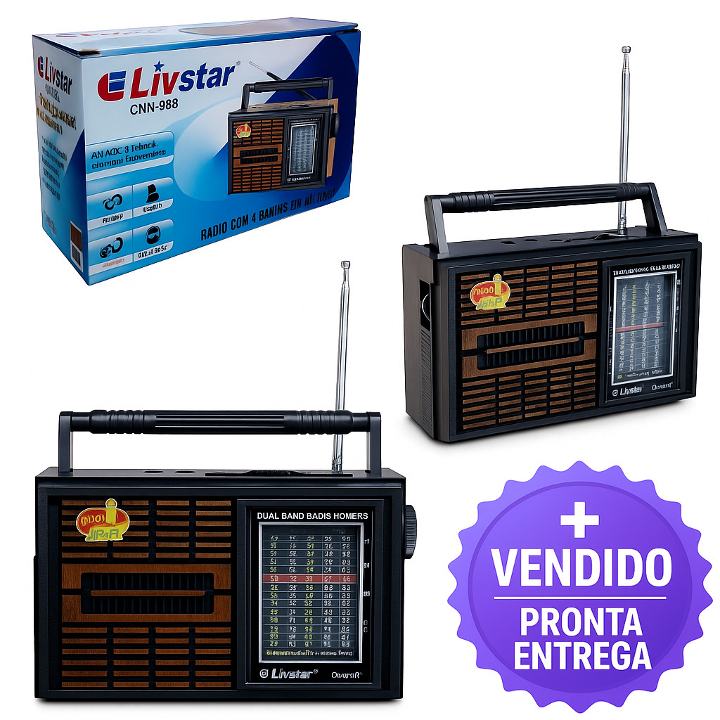 Radio Retrô Portatil P/ Cadeia Presidio 4 Bandas Clássico Am/ Fm/ Tv/ Sw Alta Qualidade Som Potente em Oferta na Shopee