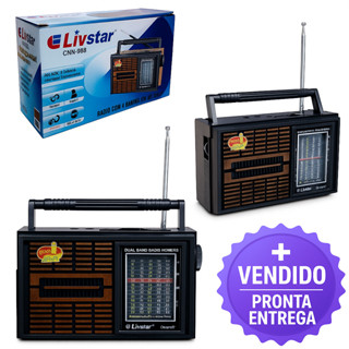 Radio Retrô Portatil P/ Cadeia Presidio 4 Bandas Clássico Am/ Fm/ Tv/ Sw Alta Qualidade Som Potente em Oferta na Shopee