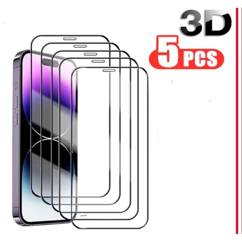 Película De Vidro Temperado 3D 9H Para iPhone 17 16 15 14 13 12 11Kit 5