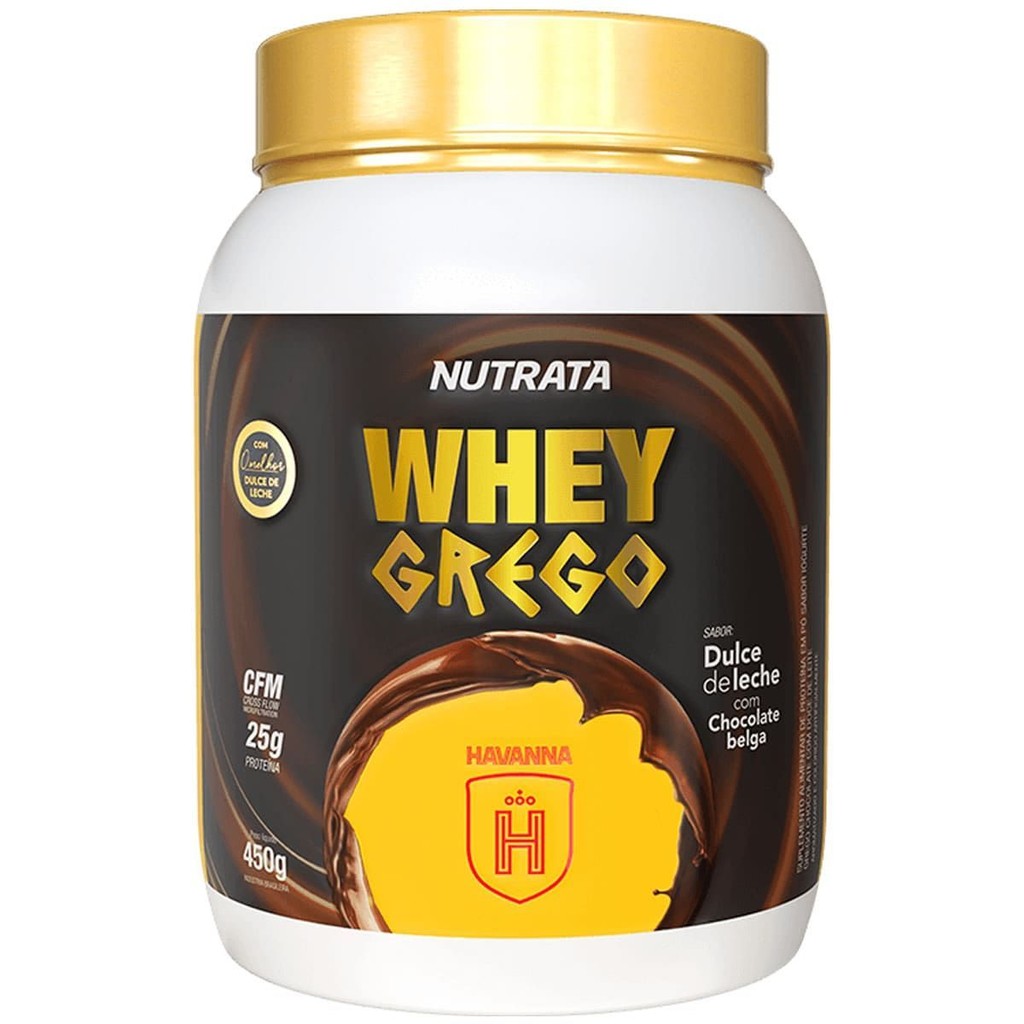Whey Grego - 450g Dulce de Leche Com Chocolate Belga Havanna - Nutrata em Oferta na Shopee
