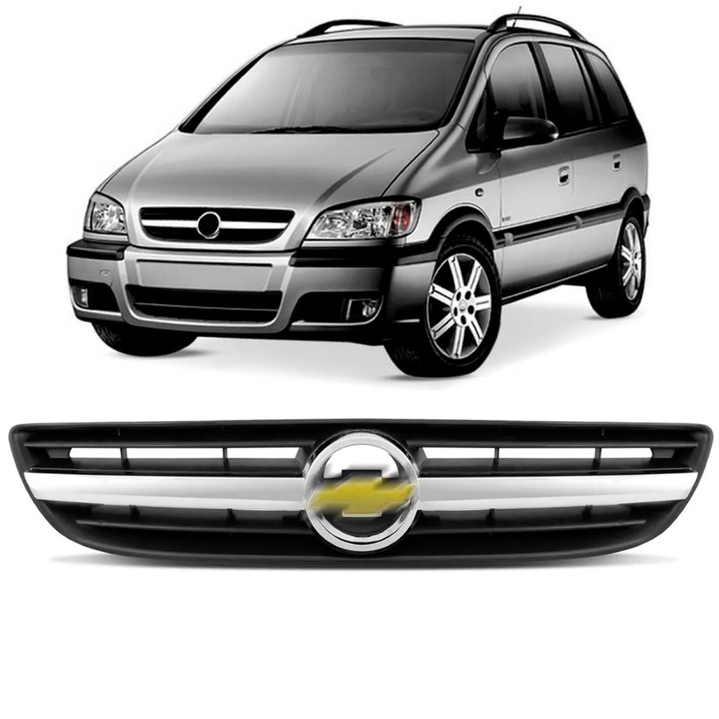 GRADE RADIADOR ZAFIRA 2005 A 2012 CINZA C/ FRISO CROMADO