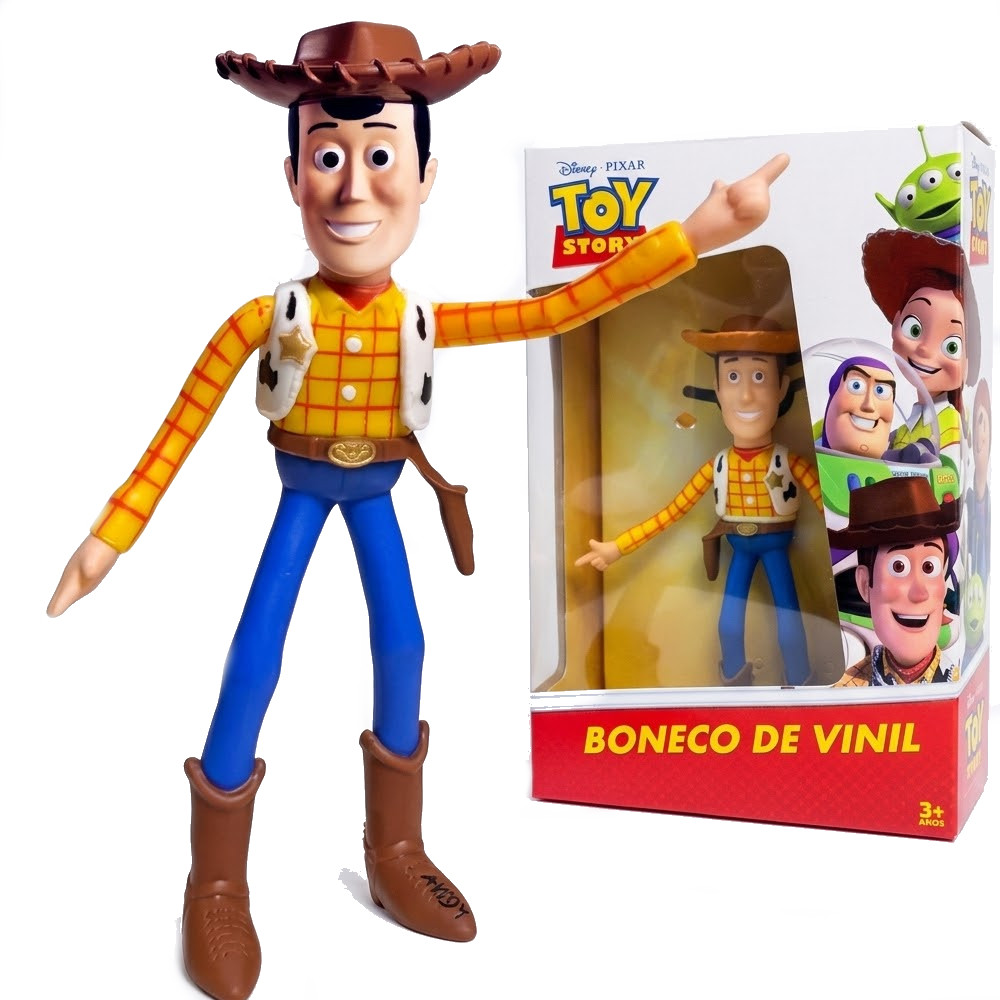 Woody Toy Story Boneco Infantil de Vinil Disney Pixar Colecionável Licenciado