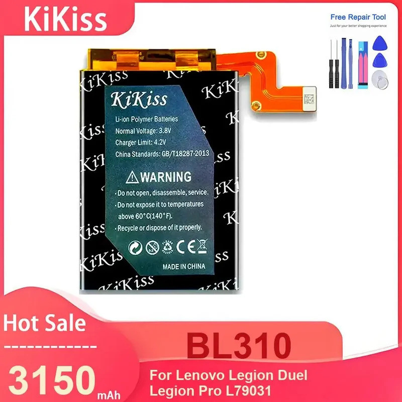 Bateria De Celular KiKiss Para Lenovo Legion Duel Pro L79031 , Baterias BL310 3150mAh , Com Ferramentas