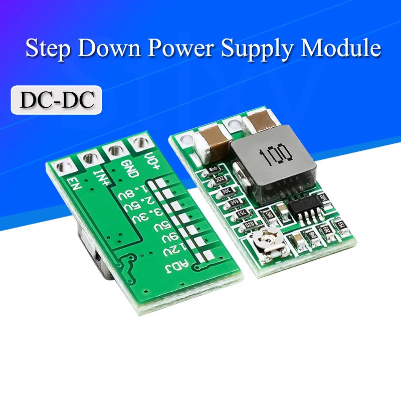 Mini DC-12-24V A 5V 3A Step Down Módulo De Fonte De Alimentação Conversor Buck De Tensão Ajustável 97.5 % 1.8V 2.5V 3.3V