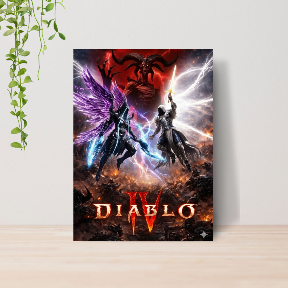 Quadro Decorativo Diablo 4 Jogo RPG Gamer Blizzard 02