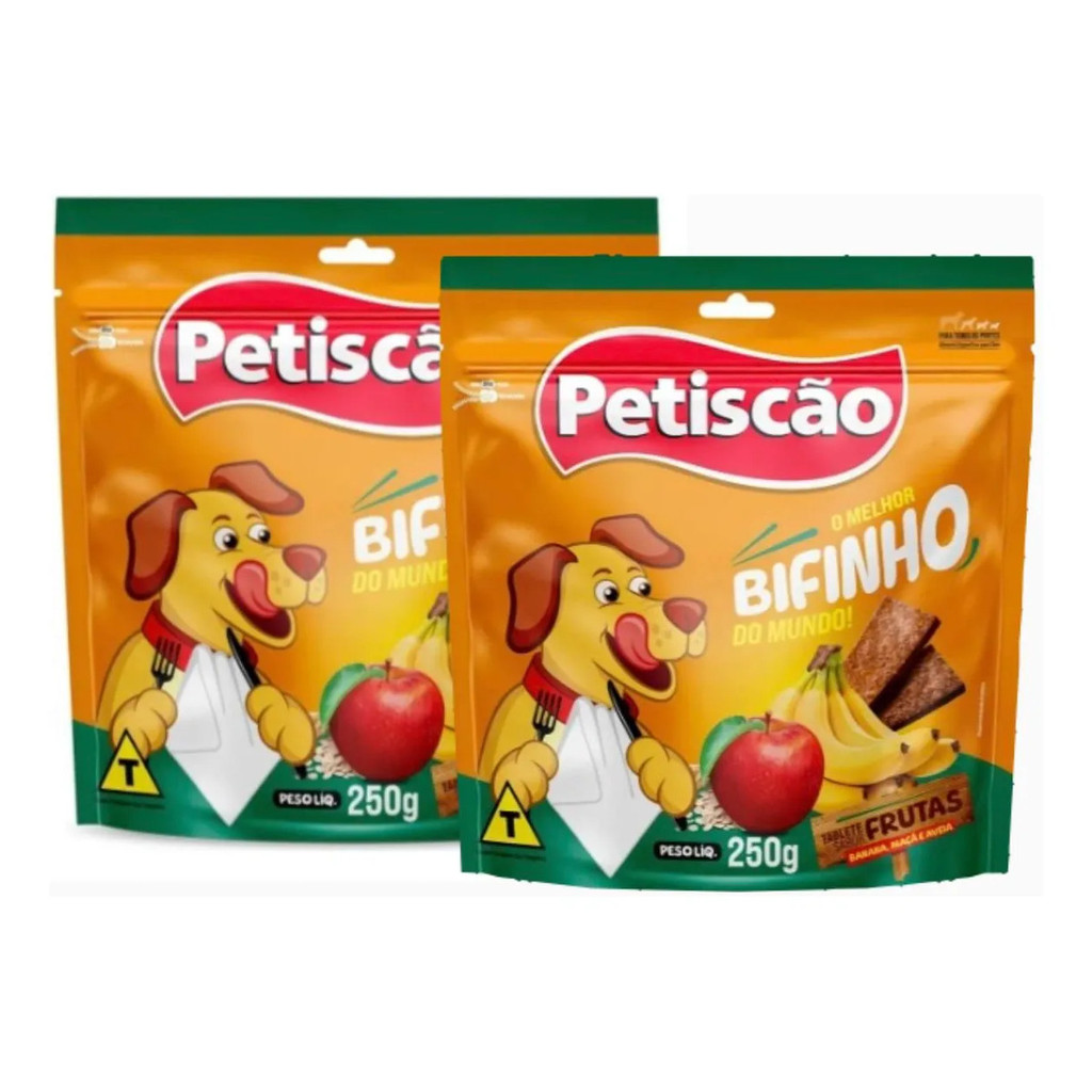 Kit Bifinho Petiscão Sabor Frutas 2 Unid 250g Cada