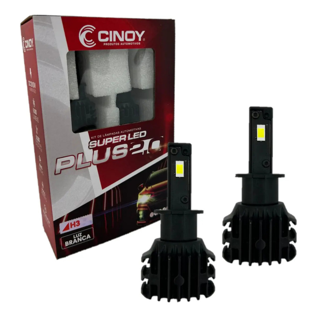 Kit Super Led Plus Cinoy H3 - 6500k / 6000lm (12v/24v) Foco