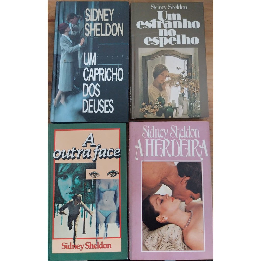 LIVRO, KIT(4), SIDNEY SHELDON, 1. UM ESTRANHO NO ESPELHO, 2. UM CAPRICHO DOS DEUSES, 3. A HERDEIRA, 4. A OUTRA FACE