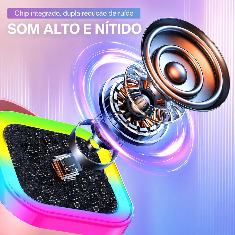 Caixa de Som Portátil Karaokê Bluetooth com 2 Microfones Sem Fio Anjgg — foto 3