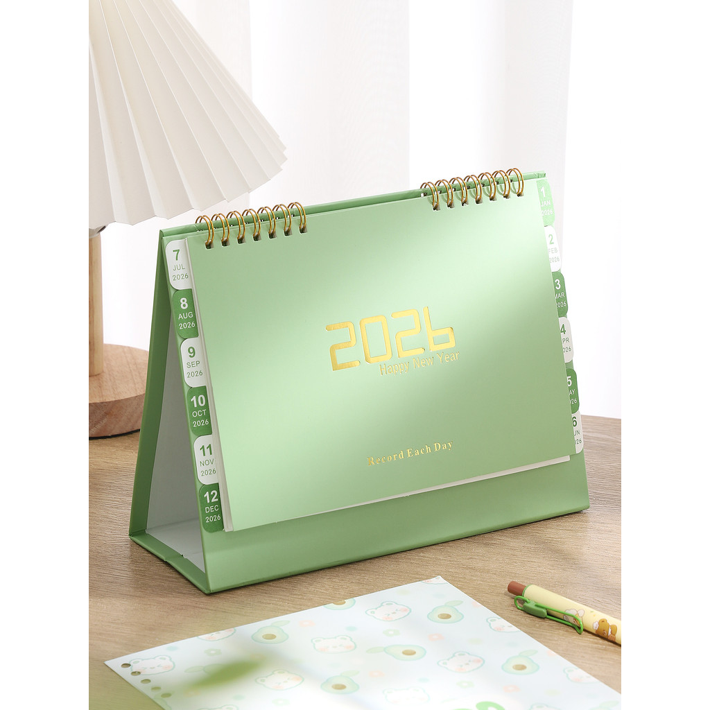 2026 Ano do Cavalo Novo Estilo Calendário de Mesa Calendário Criativo Simples Enfeites de Mesa Calendário de Alto Valor