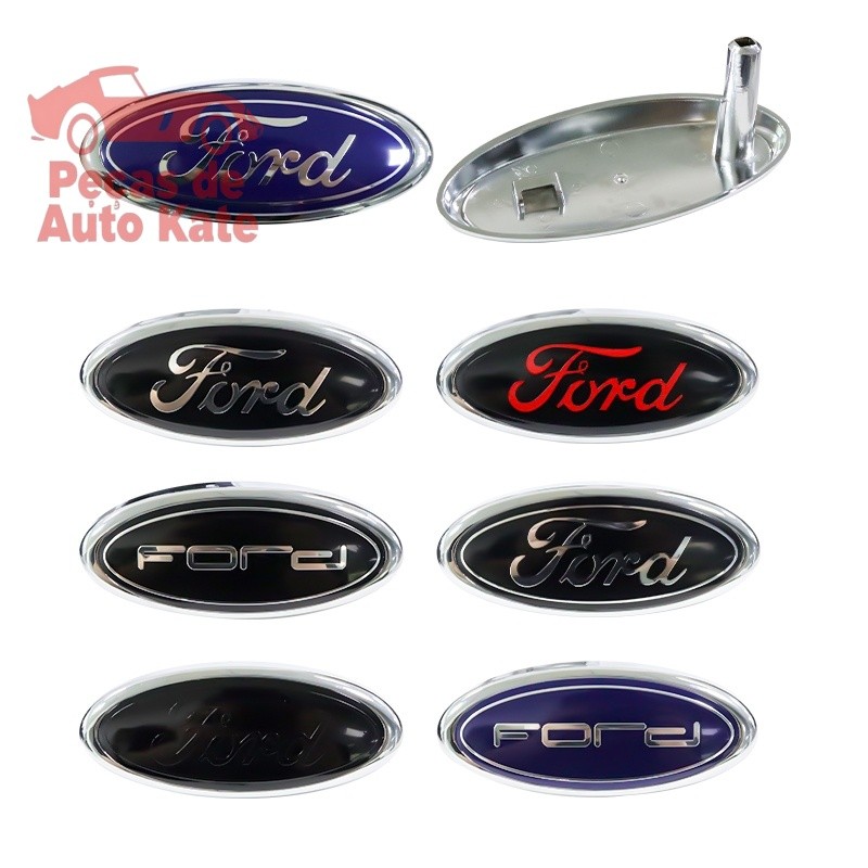 Emblema da Grade Frontal 14.5x6.5cm para Ford Classic Focus 2005-2013 1.8, Símbolo de Logo Azul, ABS, Sinal de Farol GNS