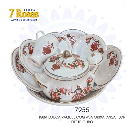 IGBA LOUCA RAQUEL COM ASA ORIXA IANSA FLOR FILETE OURO