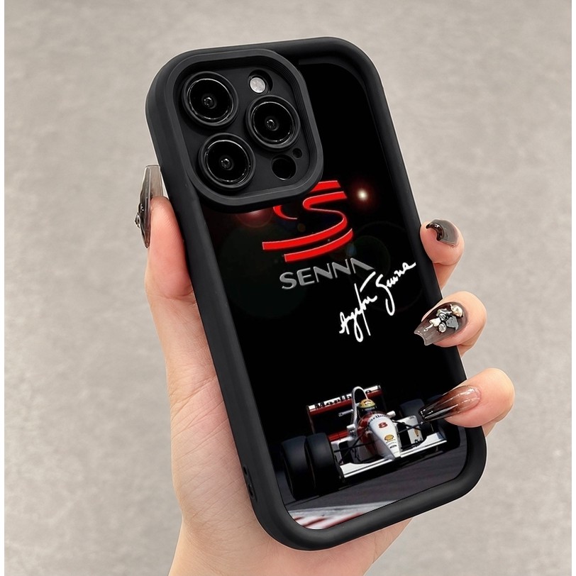 Capinha Ayrton Senna Preta Para iPhone 11 12 13 14 15 16 17 Pro Max Plus Samsung S25 S24 S23