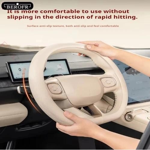 Capa Antiderrapante Para Volante De Carro Em Couro PU Com Decoração Automática Ford Foco Kuga Fiesta Ecosport Mondeo Esc