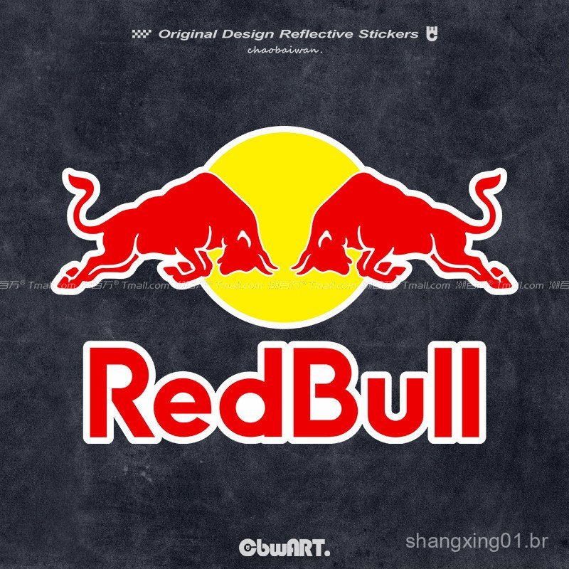 Adesivo para carro Red Bull, adesivo refletivo com logotipo de patrocinador de esportes radicais e corridas, adesivo par