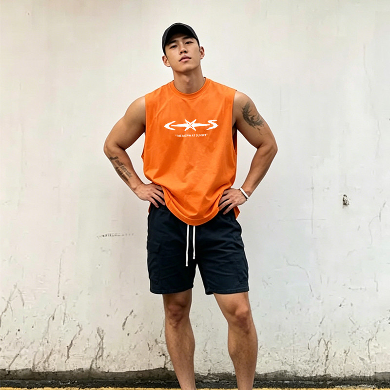 MCPW Colete Masculino Top Esportes Lazer Verão Treinamento Fitness Camiseta Sem Mangas Correndo250524BBB