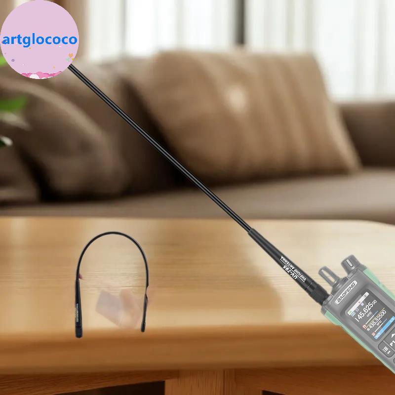 Artglococo AR-795 SMA-F Fêmea Banda Dupla VHF/UHF 136-174MHz/400-520MHz Antena Macia Para UV-5R-82 BF-888S Walkie Talkie