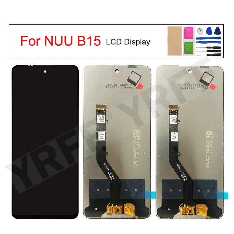 Conjunto De Digitalizador De Tela De Toque Para Display LCD NUU B15 , Peça De Reposição