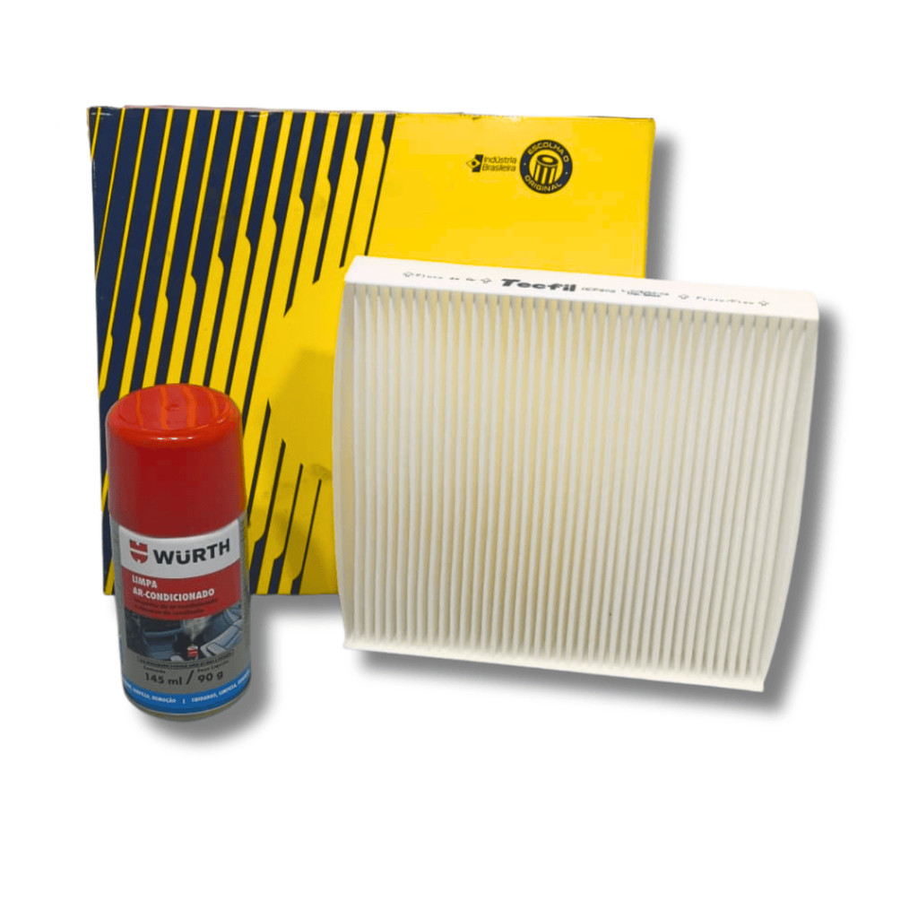 Filtro Ar Condicionado Para Fiat ACP906 Tecfil + Spray Higienizador Wurth