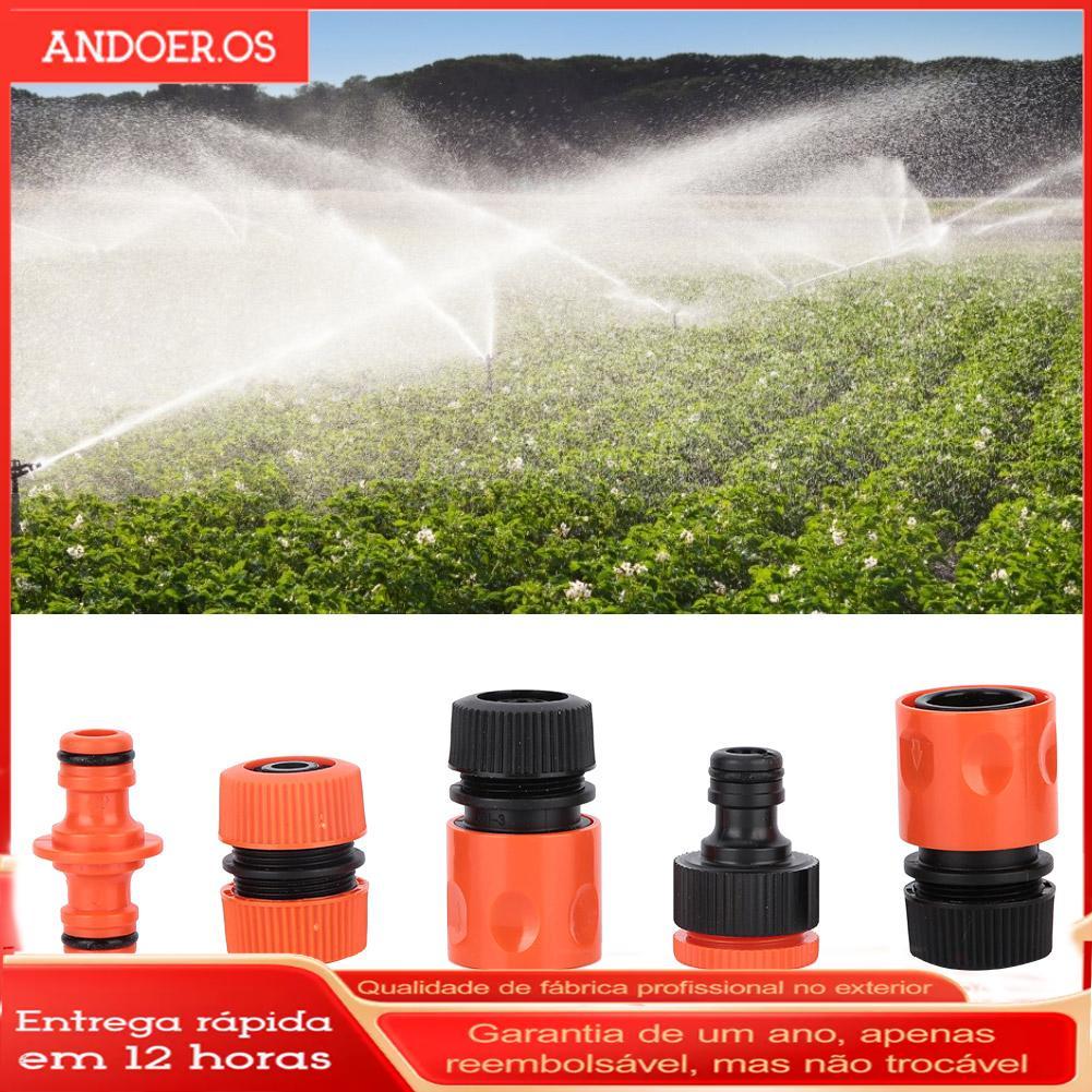 Conector de mangueira abs g1/2 polegadas, 5 peças, tubo de irrigação de jardim, kit de conexão de tubulação de água em