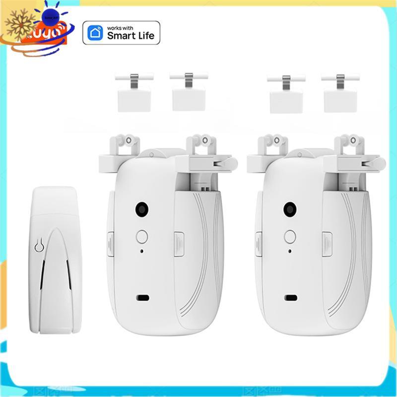 [Le's Shop] Cortinas WiFi Inteligentes Dual TUYA Robô T/U-Rail Tracks Abridor De Cortina Automático Controle Remoto Moto