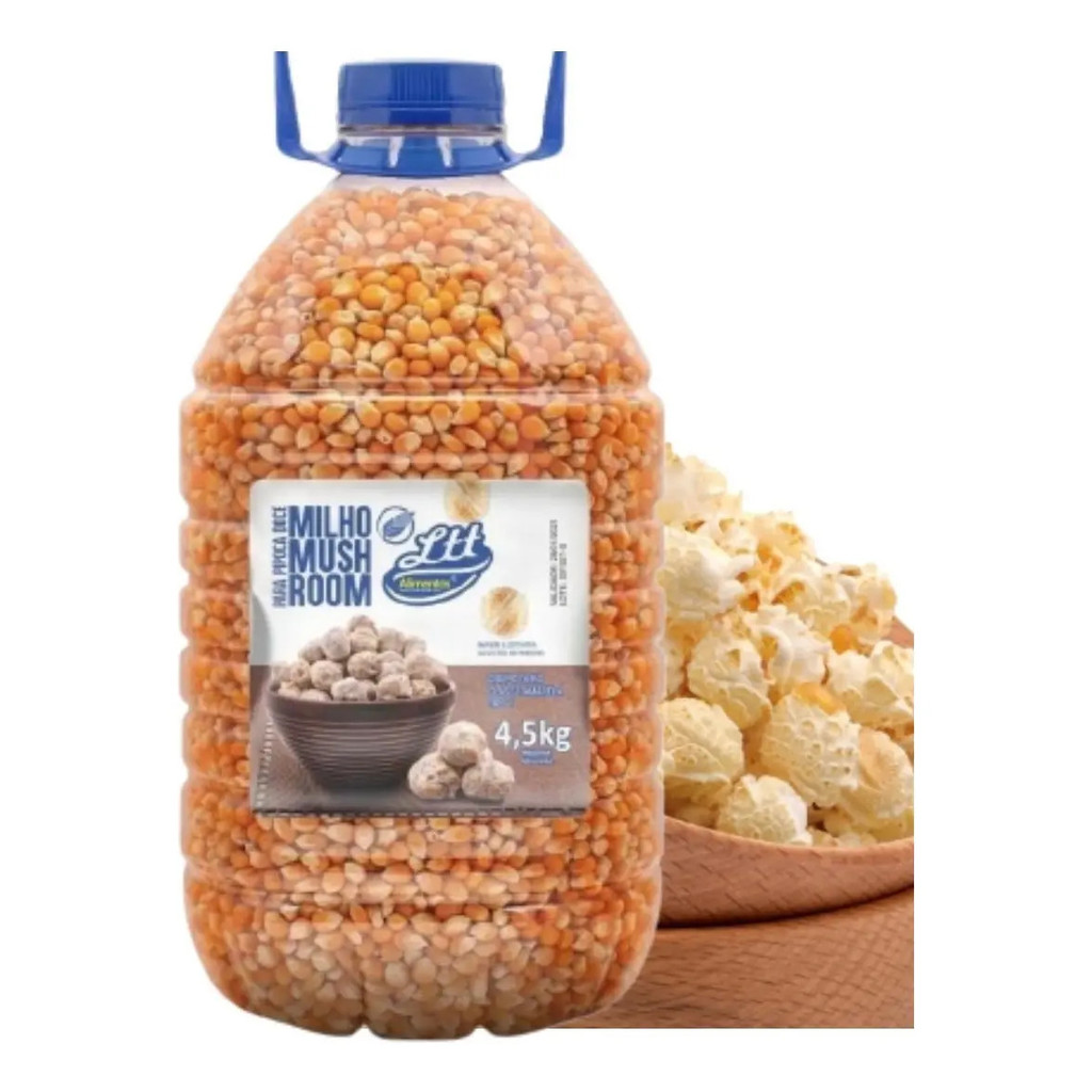Milho Pipoca Mushroom Especial Gourmet Ltt Alimentos 4.5kg - MILHO COGUMELO