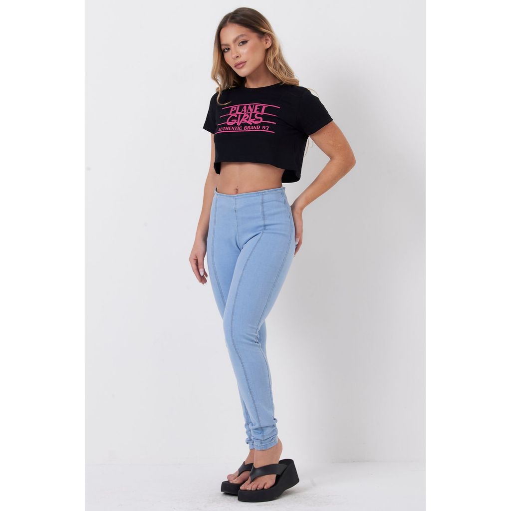 Cropped Feminino Authentic 97 Planet Girls Preto