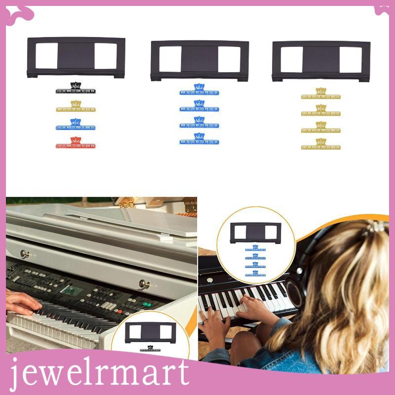 [Jewelrmart] Suporte De Partituras Para Teclado Eletrônico Compacto Presentes Prática De Piano Com Quatro Clipes Dourado