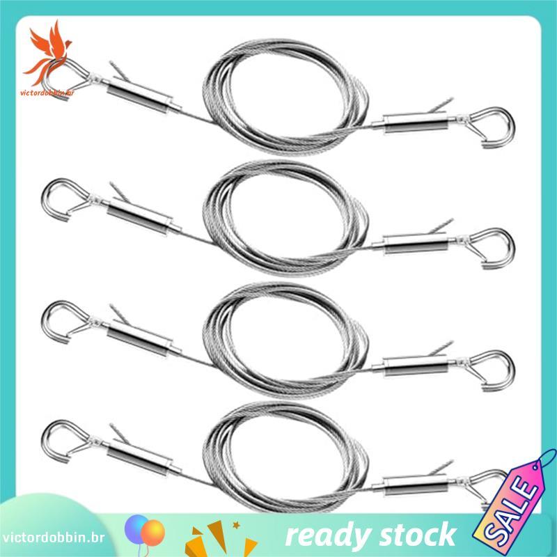 [victordobbin.br] Kit De Fio Para Pendurar Imagem Ajustável De 4 Peças , De Aço Inoxidável De 3.3 Pés Espelhos , Moldura