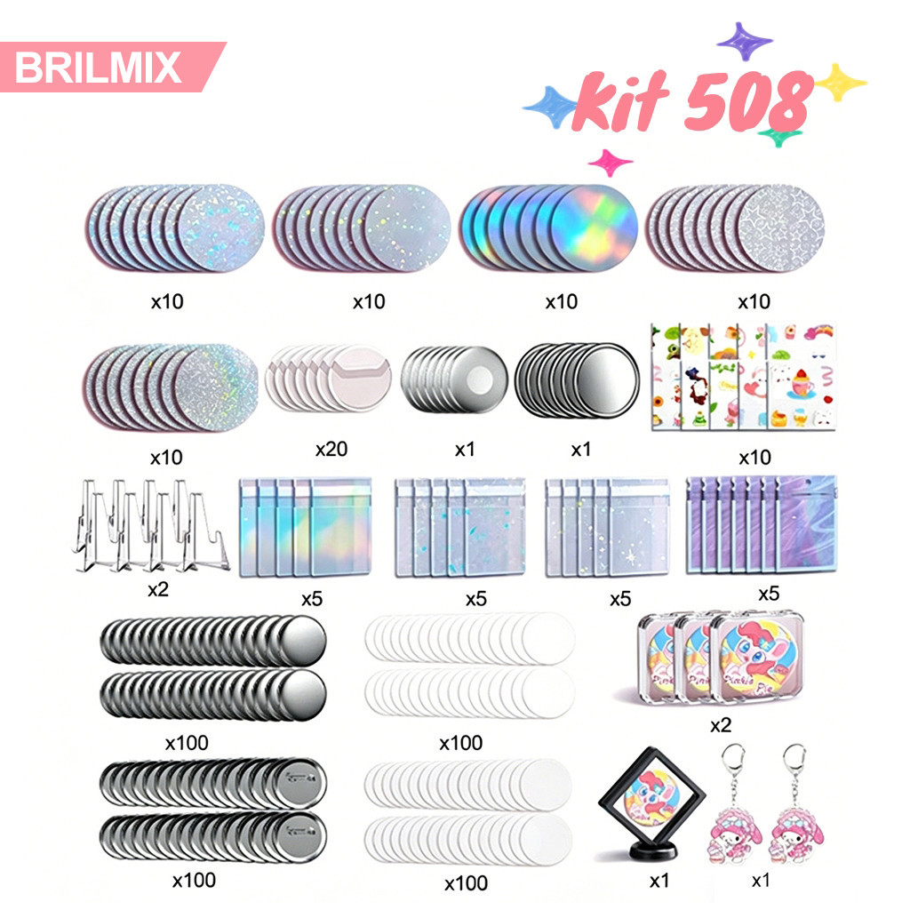 Imãs Bottons de Geladeira  508 kits – Insumos Máquina de Bottons